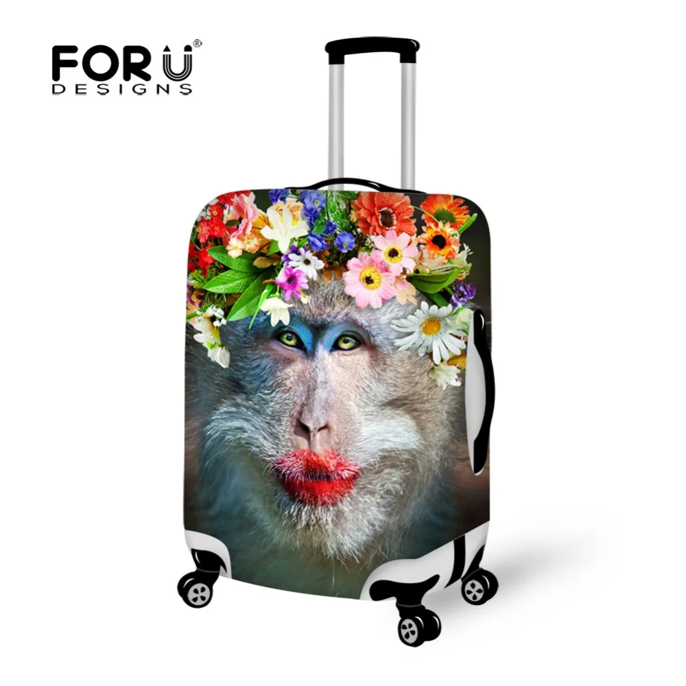 Чехол для чемодана чехол с 3d изображением обезьяны защитный на колесиках от пыли