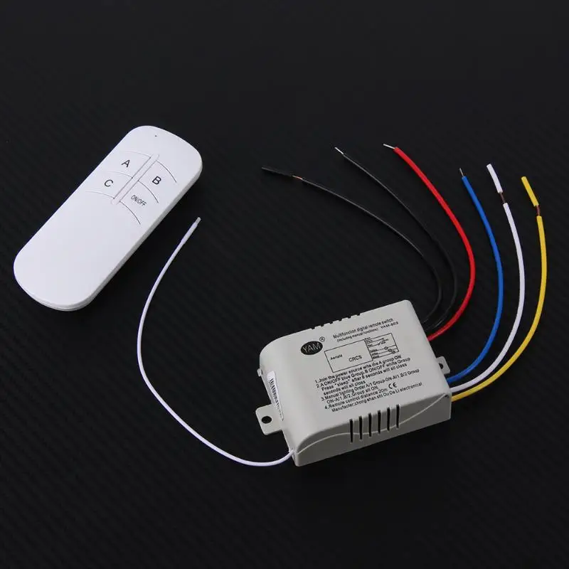 3 порта беспроводной пульт дистанционного управления Переключатель ВКЛ/ВЫКЛ 220 в светильник цифровой беспроводной настенный пульт дистанционного управления приемник передатчик