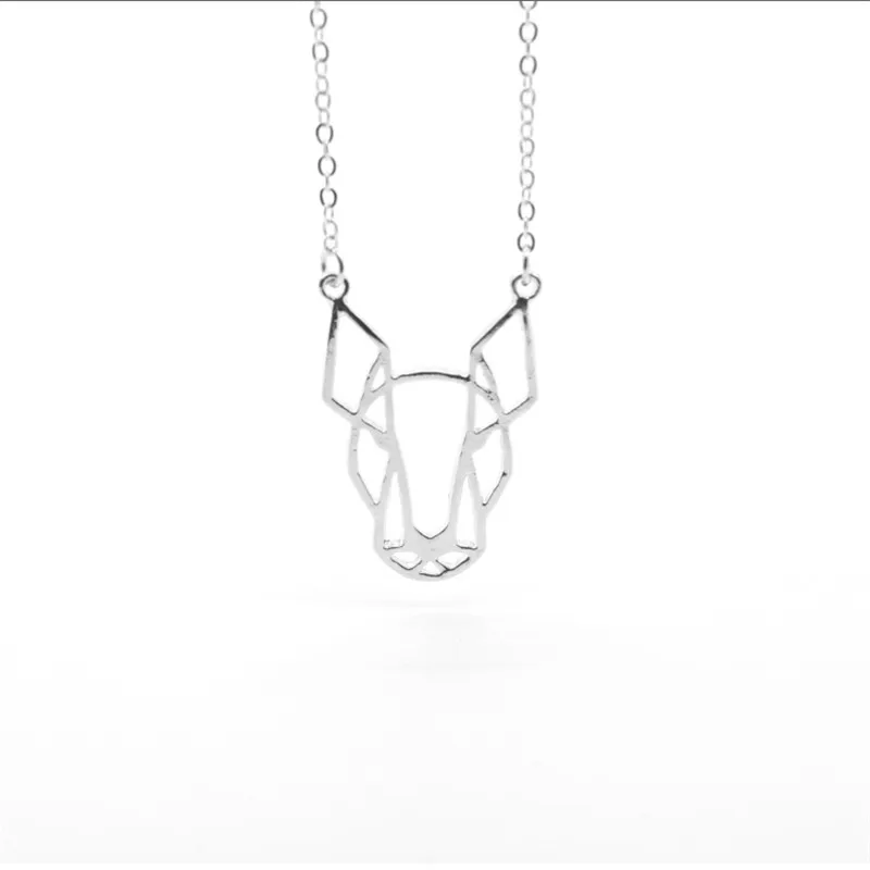 Elfin Bull ожерелье с терьером золотого цвета серебряный цвет собака ювелирные