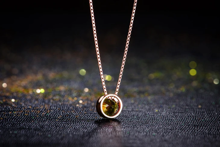 Цепочка Из серебра 0 35 пробы с турмалином розовое золото 18 карат желтым цитрином и