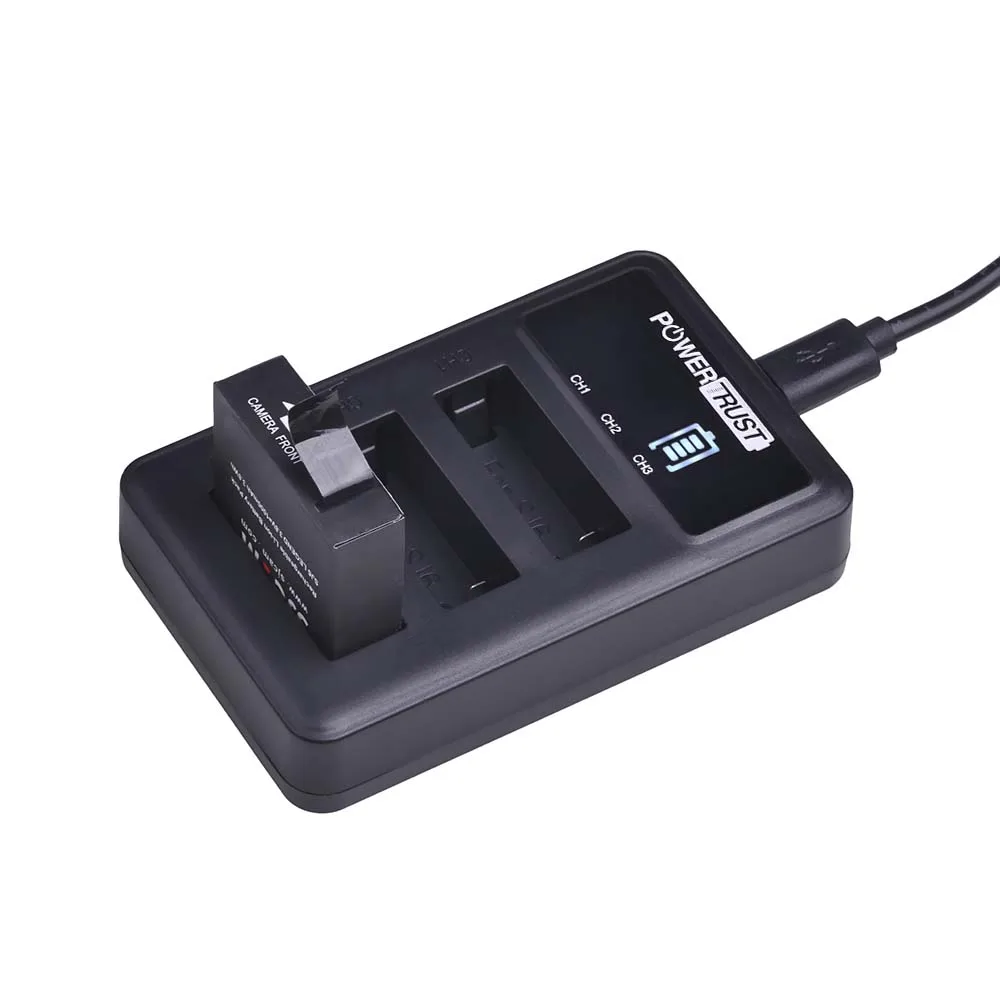 1Battery and Charger 3X3,8 в 1000 мАч аккумулятор SJCAM SJ6 LEGEND+ светодиодный Displys 3 слота USB зарядное устройство для SJ6 Legend SJ6 Legend Air Sports DV камера - Цвет: 1Battery and Charger