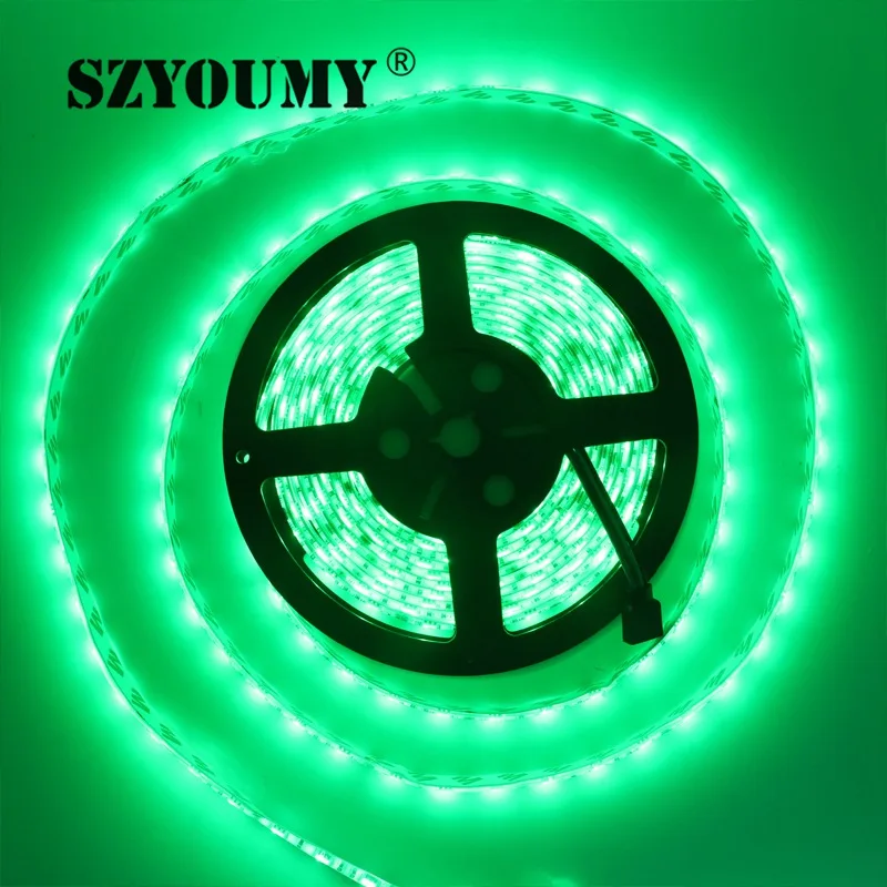 

SZYOUMY 25m/Lot 5m 300LEDs IP65 Waterproof 12V SMD 5050 Flexible Light Cold White/Warm White/Red/Blue/Green/Yellow/RGB LED Strip