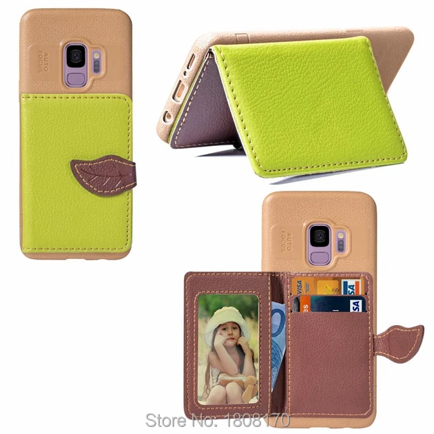 Мягкий кожаный чехол из ТПУ с отделением для карт C Ku IPhone X 6 6S Plus 8 7 7Plus Samsung Galaxy S9 S8