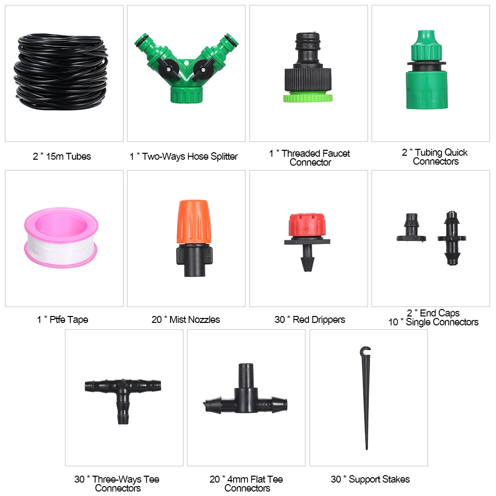 Автоматическая система капельного орошения садовый распылитель 15/20 м наборы для