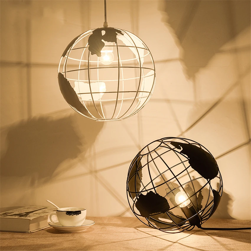 Современный Глобус люстра LED подвесные лампы абажур кухня бар столовая Ресторан