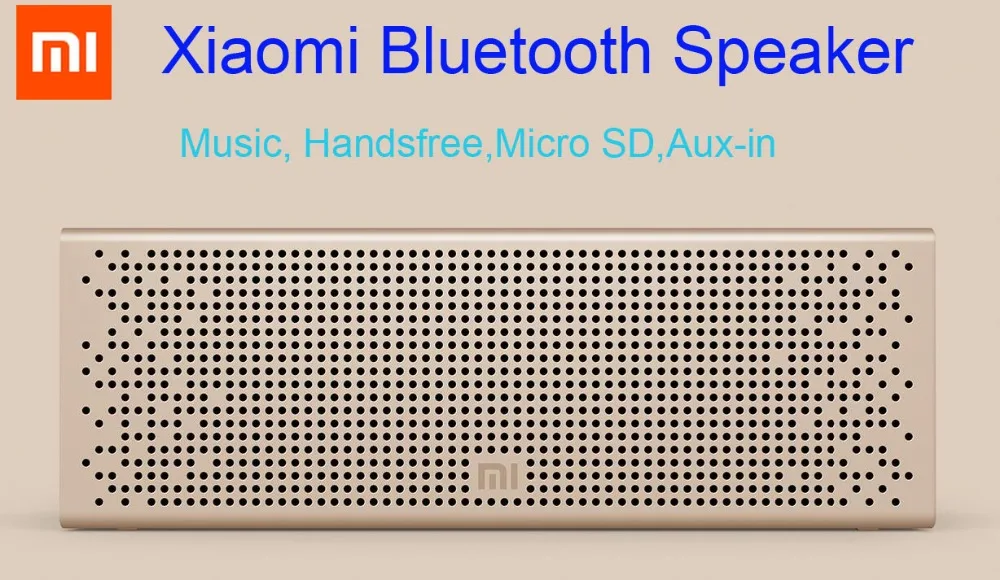 Xiaomi динамик с функцией Bluetooth квадратный Беспроводной Портативный металла AUX Вход