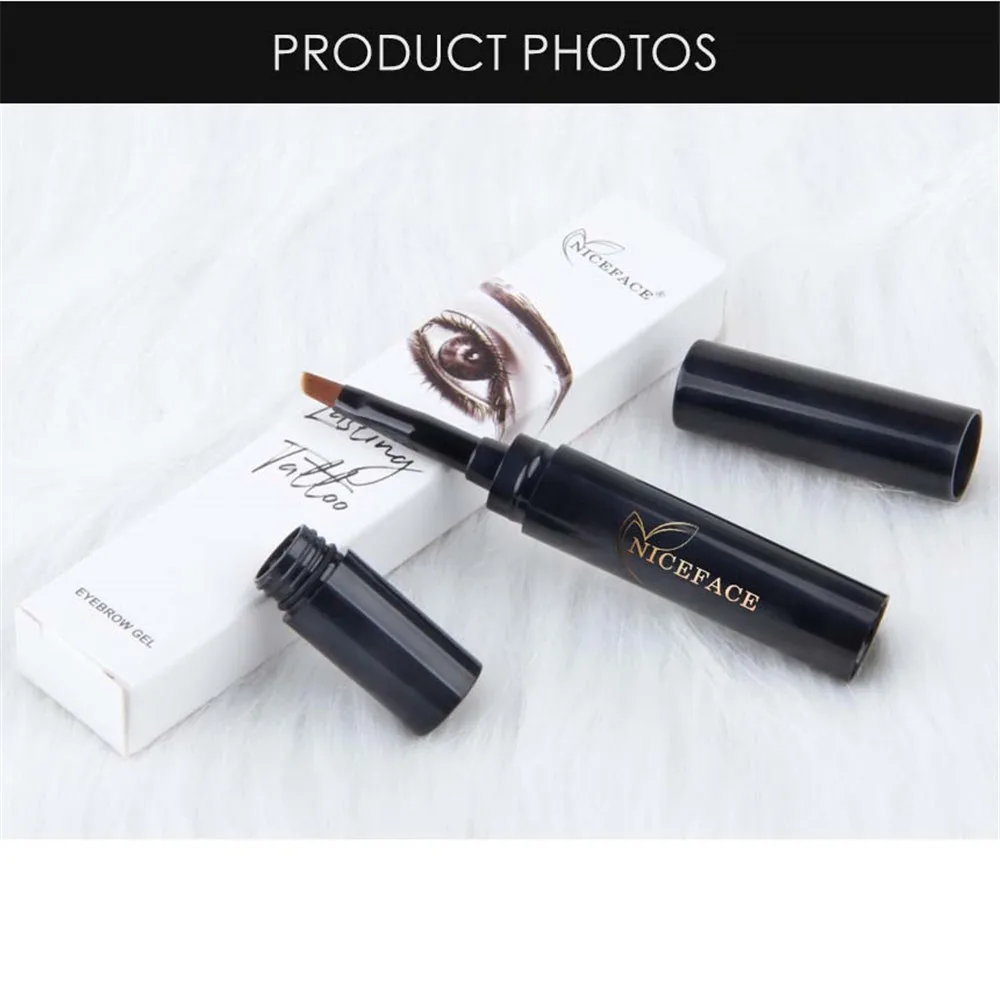 4D Waterproof sweat-proof Eyebrow Gel Instant Eyebrow Hair Fiber With Brush Brow Professional Eye Brow Makeup Extensions Tool
