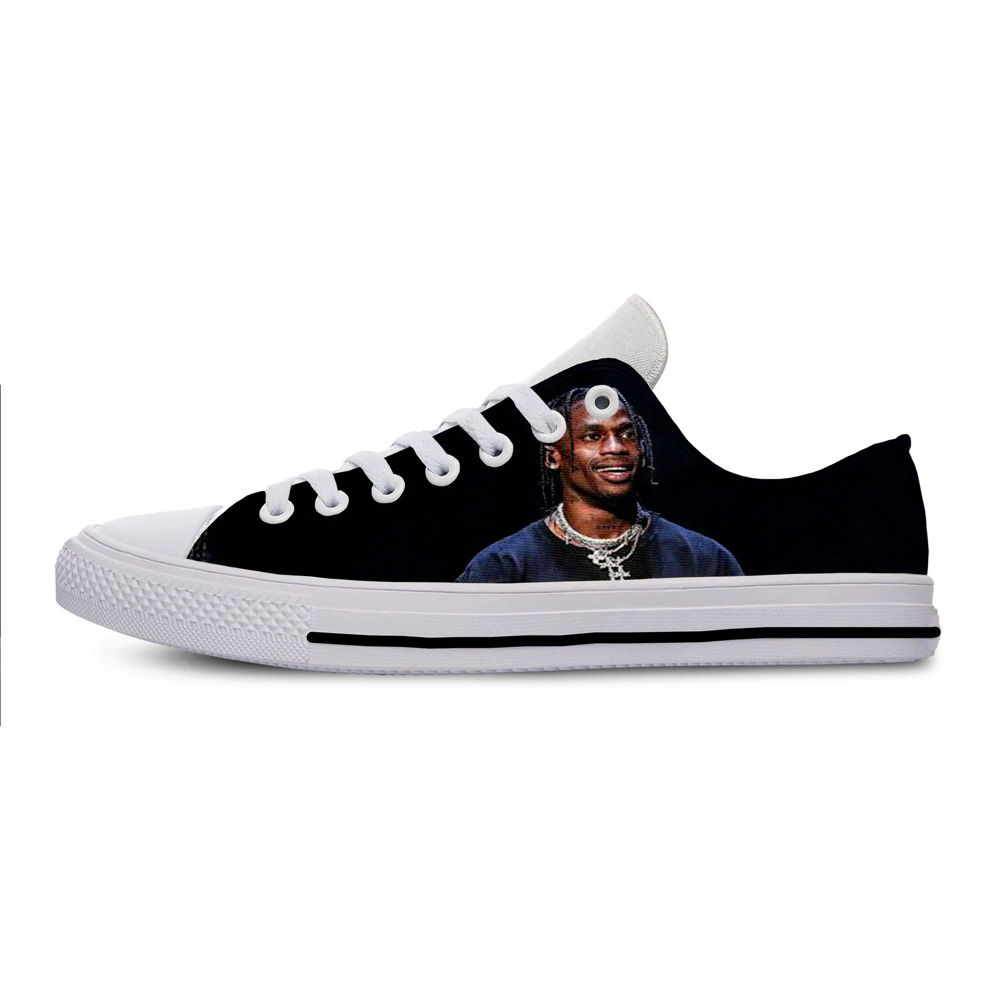 2019 Hot Cool Fashion Summer Handiness Casual Harajuku Shoes 3D Print For Man Woman Hip Hop Rap Music Rock Rapper Travis Scott | Обувь