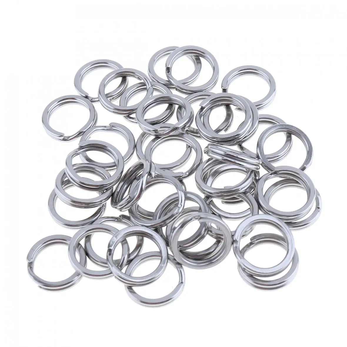 200 штук/лот Мини-смесь Разъединительное кольцо для рыбалки из нержавеющей стали с быстрым заменяемым соединителем с двойной петлей.