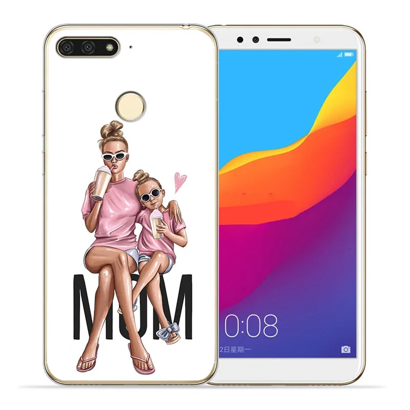 1208 Роскошные волосы ребенка мама девочка королева женщина для huawei II Y5 Y6 Prime Nova 2 3 3I Plus чехол для телефона крышка Coque Etui шаблон - Цвет: 1208
