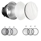 7-дюймовое крепление Bowens, стандартный отражатель, диффузор, лампа, тень + сотовая сетка для фотостудии, стробоскосветильник