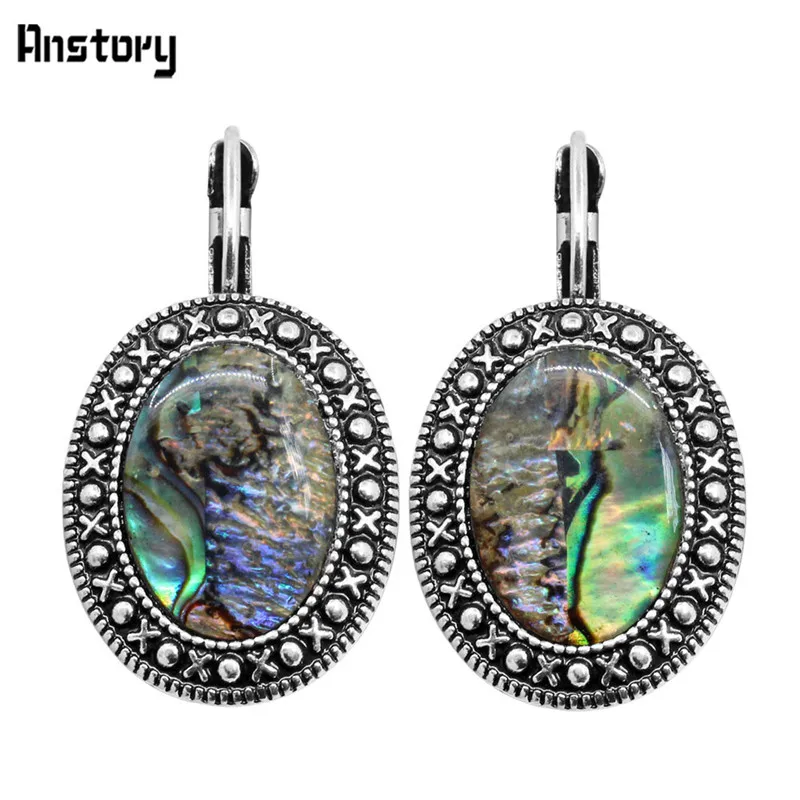 Винтаж круглые и овальные В виде ракушки манжеты Серьги для Для женщин Античная