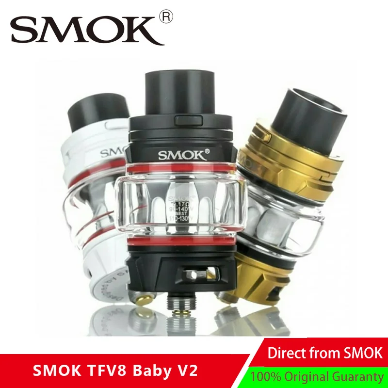 100% Original SMOK TFV8 Детские V2 танк атомайзер для электронных сигарет V8 A1 A2 A3 сетки