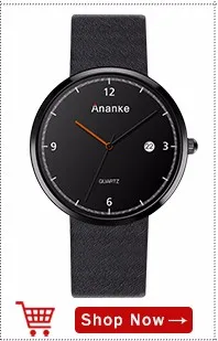 ANANKE водонепроницаемые спортивные Бизнес Кварцевые часы Повседневная мода Дата военный хронограф часы с номерами Relogios Masculino