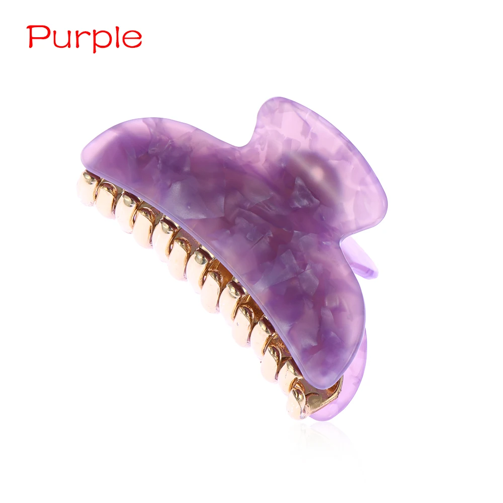 purple 1 1 шт заколка зажим Кронштейн заколки девушки волос прически шпилька для волос украшение для волос инструмент для укладки Для женщин коготь волос заколка для волос-банан - Цвет: purple 1