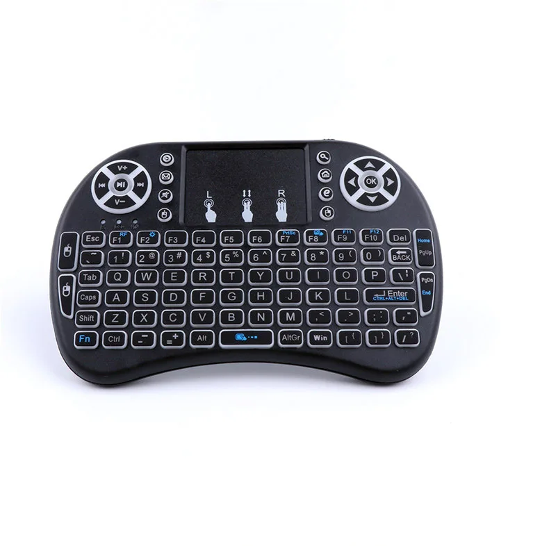 Беспроводная мини-клавиатура Air mouse Русский Английский 2,4 ГГц подсветка для Smart Android TV Box Ноутбук X-BOX