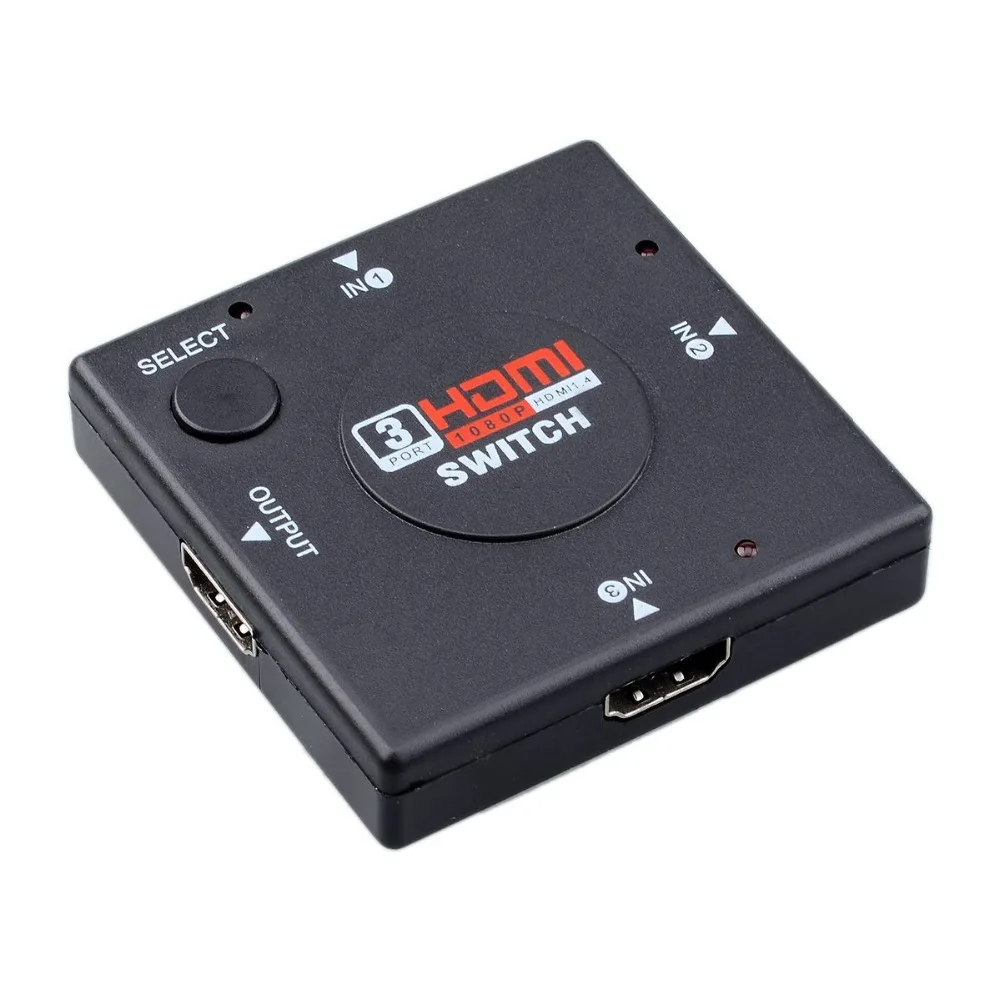 Высокоскоростной мини 3 порта HDMI hd коммутатор входа 1 выход/HDMI конвертер для PS3 PS4
