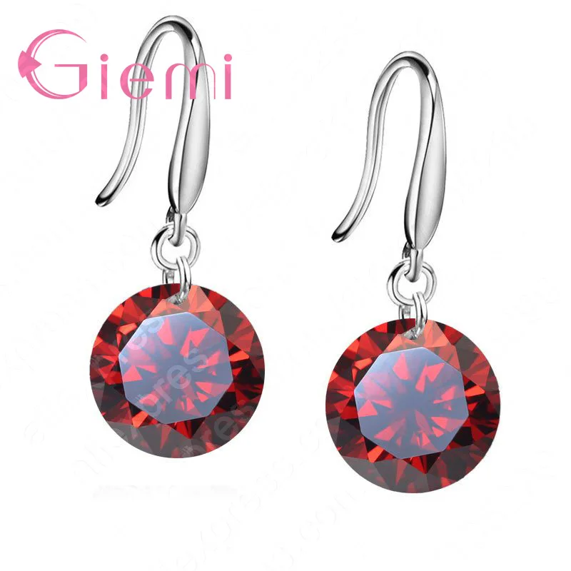 Женские Простые круглые серьги-подвески маленькие серебряные серьги из 100%