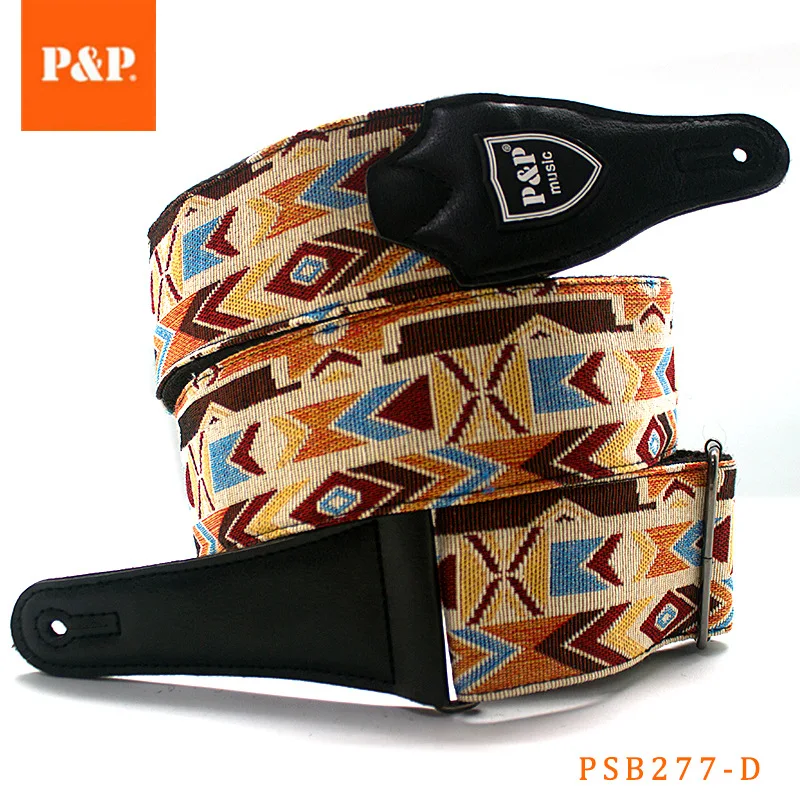 Вышитый гитарный ремень широкий бас-гитара универсальные хлопковые утолщенные