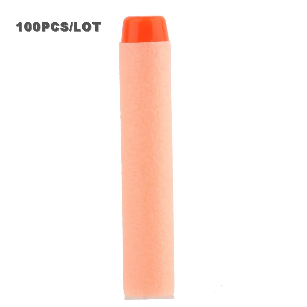Оранжевый 100 шт красочные мягкие пули для Nerf аксессуары для игрушечного пистолета Nerf Пейнтбольный пистолет пневматические игрушки для детей мальчик - Цвет: Оранжевый