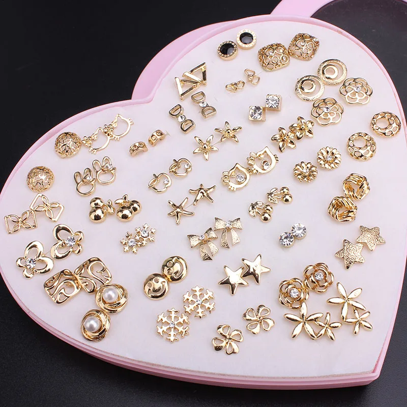 Оптовая продажа модные золотые серьги в случайном стиле для девушек ювелирные