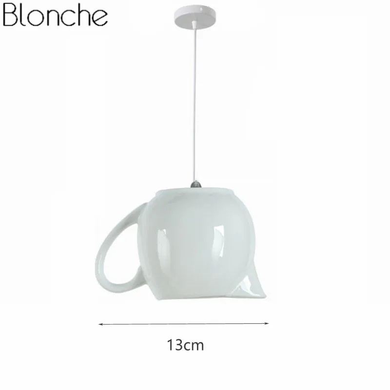 J Modern Ceramic Led Pendant Lights Tea Cup Teapot Hanglamp Nordic Hanging Lamp Home Decor Dining Room Kitchen Lighting Fixtures - Цвет корпуса: J