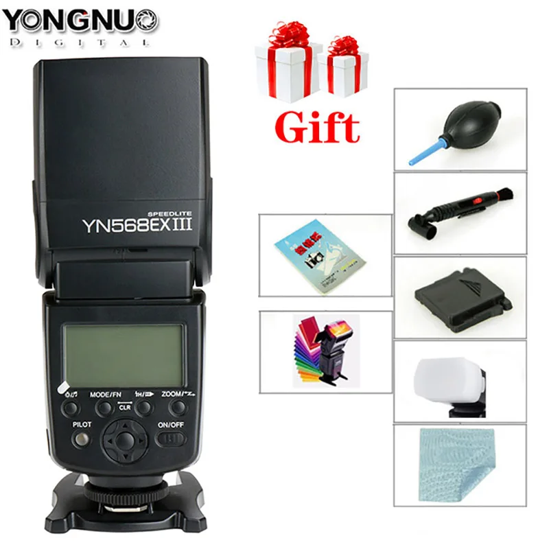 Беспроводная вспышка YONGNUO YN 568EX II YN568EX III TTL HSS для Canon 1100d 650d 600d 700d Nikon D800 D750