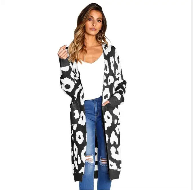 2019 Six-Color Long Sleeve Knit Sweater Jacket Loose Coat Autumn Winter Warm Female Cardigan |