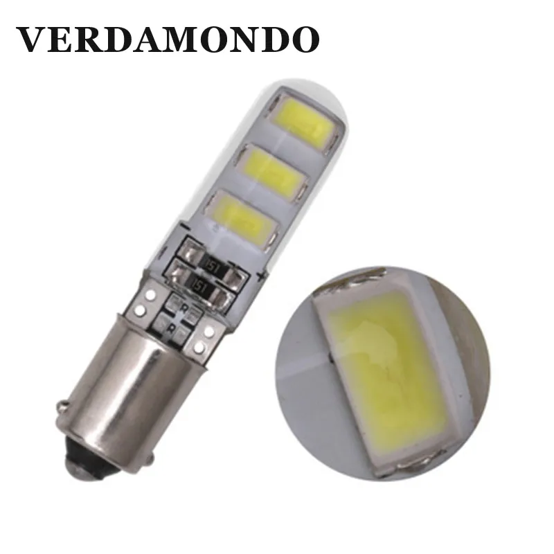 1 шт. BA9S T4W Автомобильный светодиодный гелевые лампочки 6 SMD 5730 для чтения Боковой