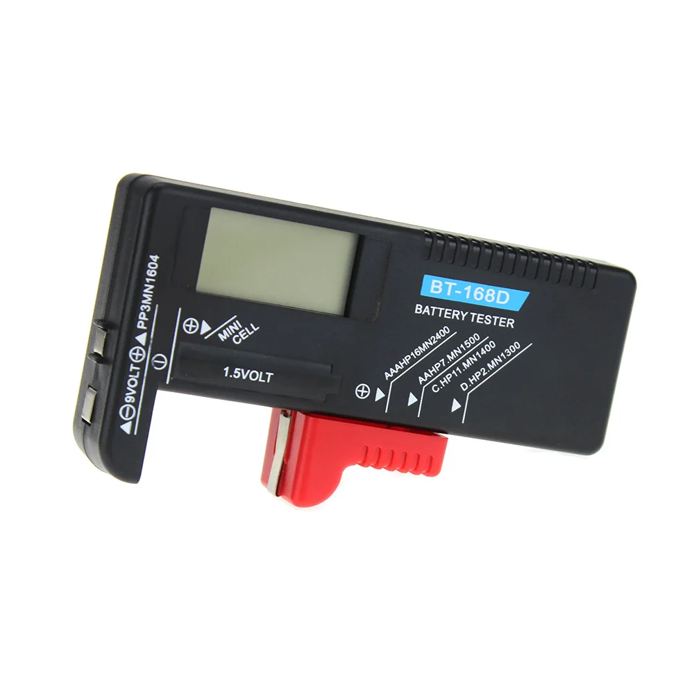 Portable And Easy-to-read Universal LCD Digital Battery Tester Volt Checker Multiple Size Capacity BT-168D | Инструменты