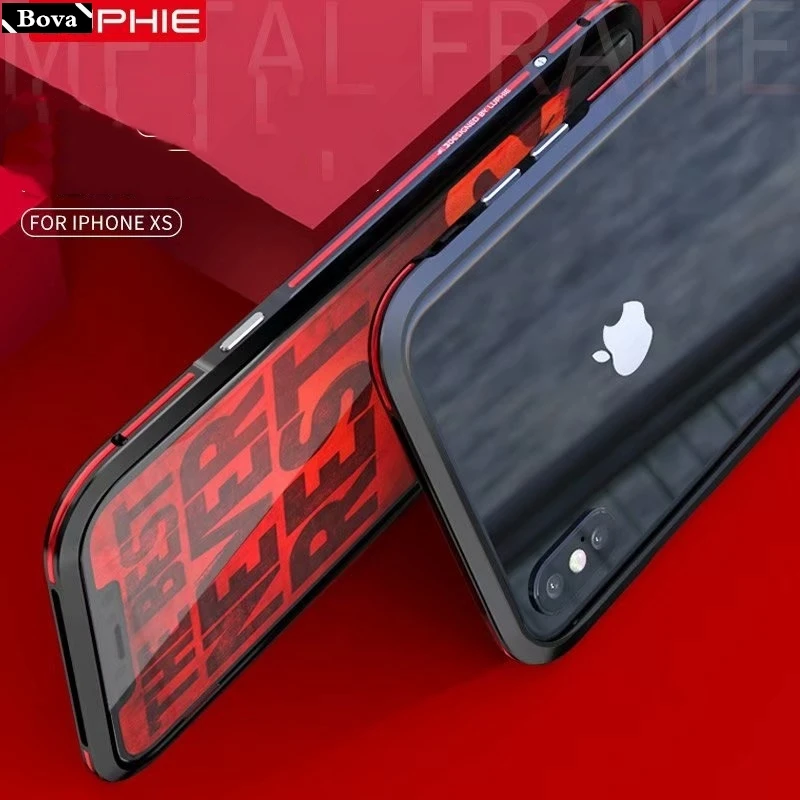 Роскошный роскошный Ультратонкий алюминиевый бампер для iPhone XR XS Max защитный
