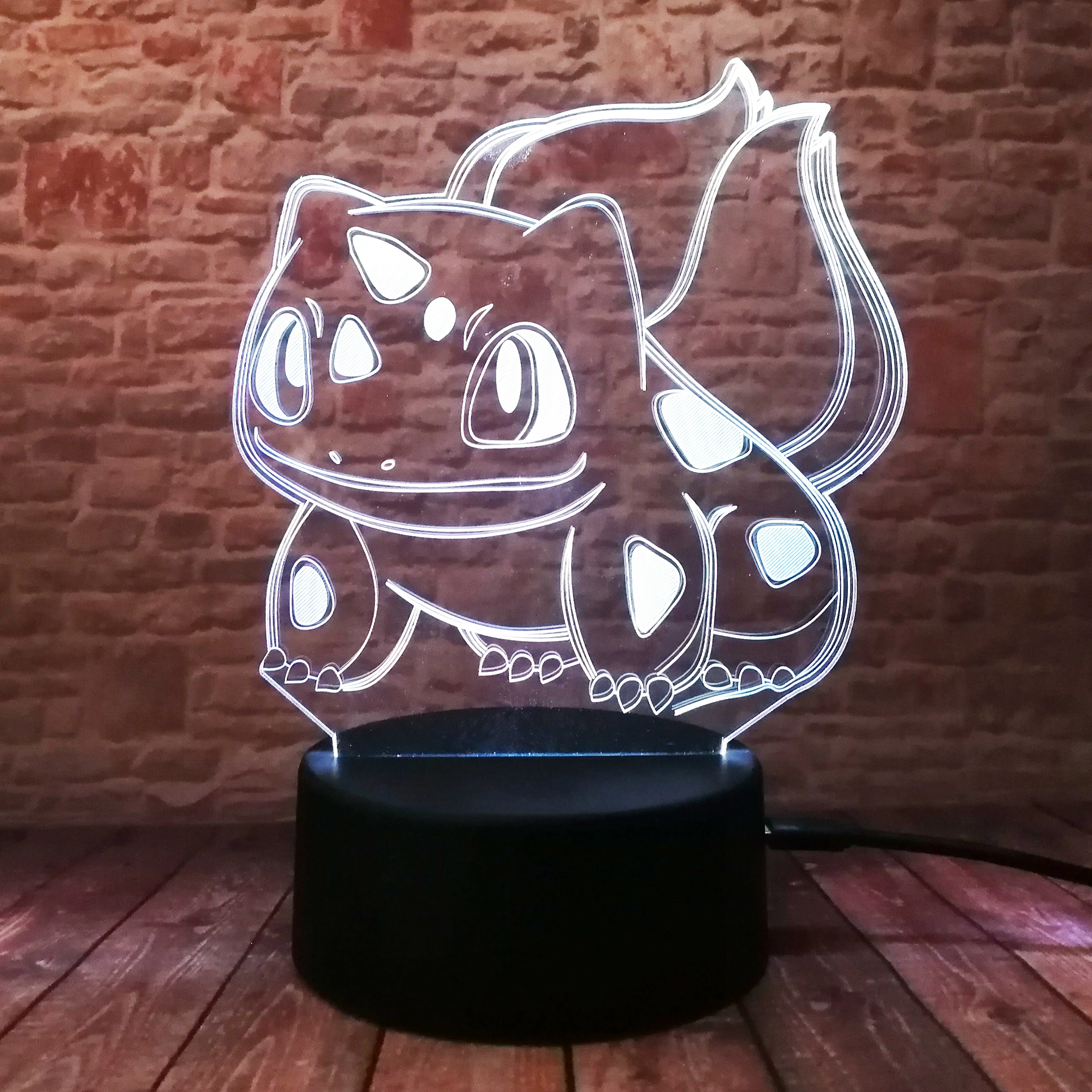 Мультяшная аниме-фигурка Покемон го Ночная лампа Pokeball Bulbasaur пульт дистанционного