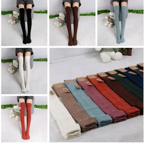 2 пары 2016 Осенние чулки выше колена модные леггинсы женские хлопковые высокие