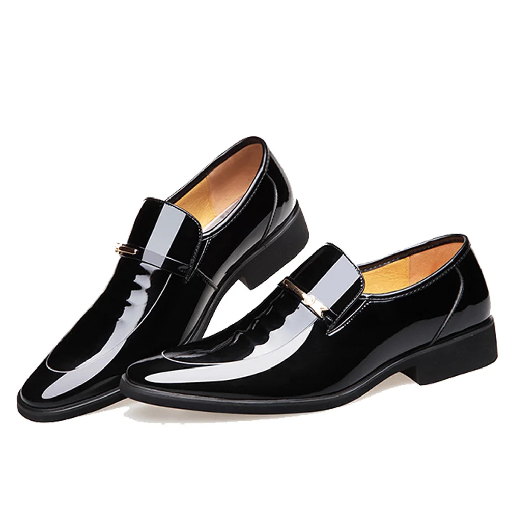QFFAZ Men's Leather Shoes Genuine Wedding Pary Men Fashion Patent Dress Oxford | Обувь