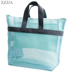 Женская сумка для плавания XZJJA, сетчатая дорожная сумка для плавания, косметичка, летняя пляжная сумка, переносная сумка для пляжных шариков, чехол для одежды