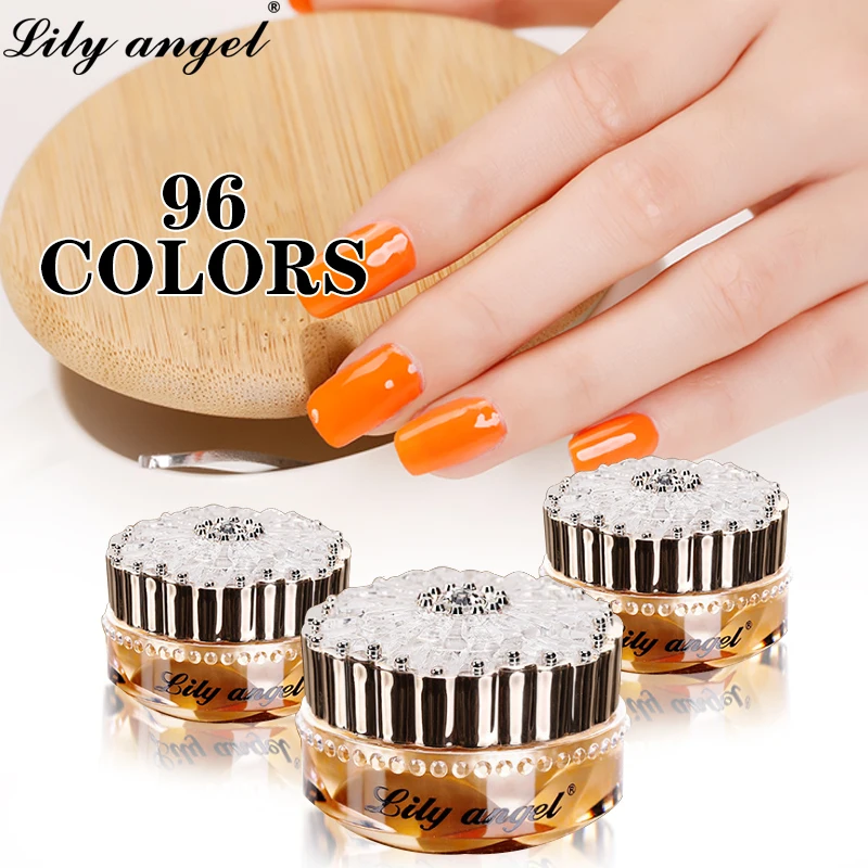 Lily Angel 6 мл Цветной Гель-лак для маникюра 96 цветов клей для ногтей УФ-и светодиодный гель для ногтей