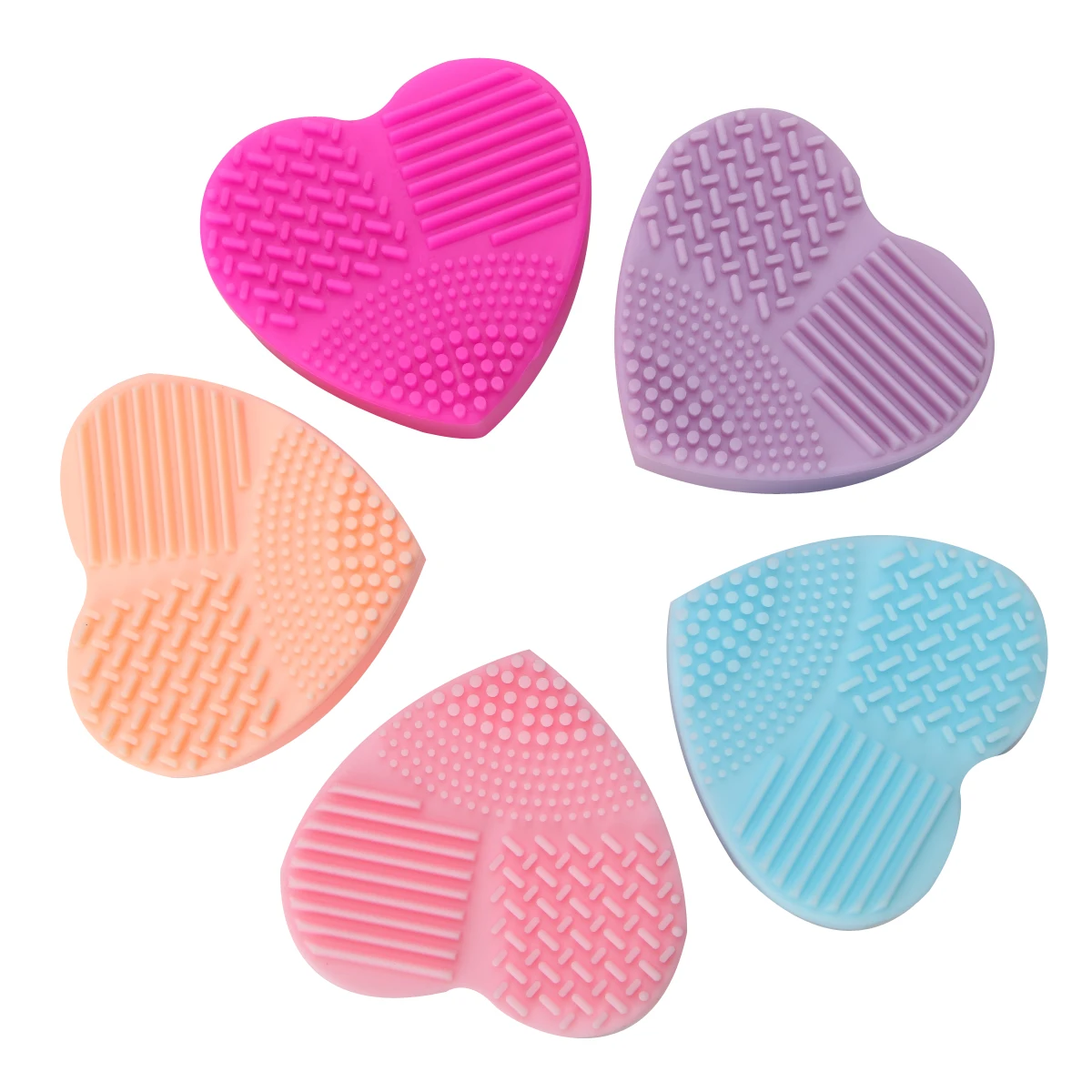 Сердце Форма Профессиональные кисти для макияжа очиститель силикона перчатки