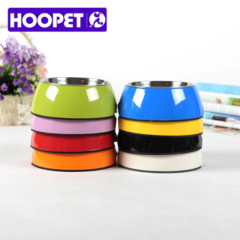 HOOPET Зоотовары двухэтажные красочные Нержавеющая сталь с рисунком собачки и