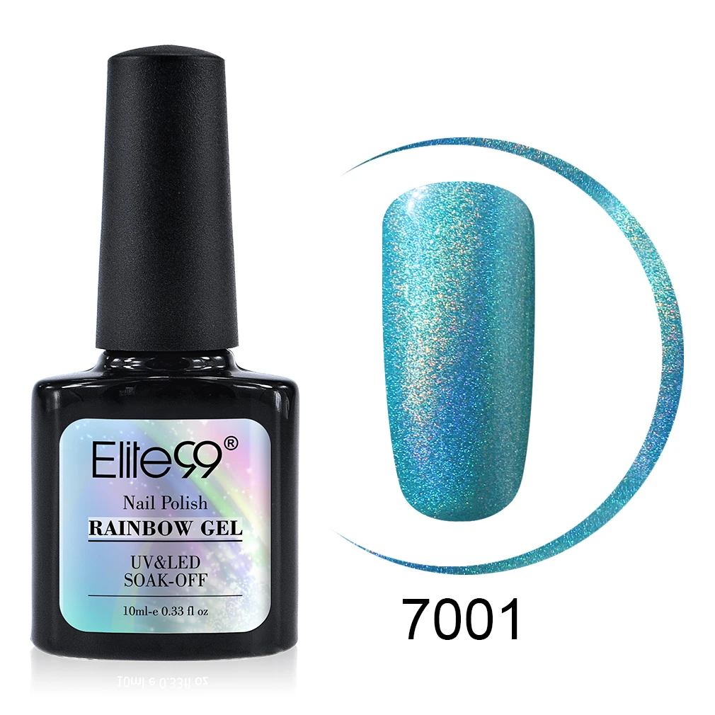 7001 Elite99 10 мл Радужный Гель-лак для ногтей впитывающий Гель-лак Vernis Полупостоянный УФ-гель для ногтей маникюрный лак - Цвет: 7001