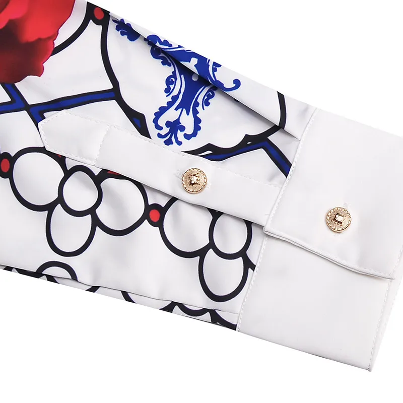 FANZHUAN Men'S рубашка для банкета Европейская и американская мода тонкая с длинными