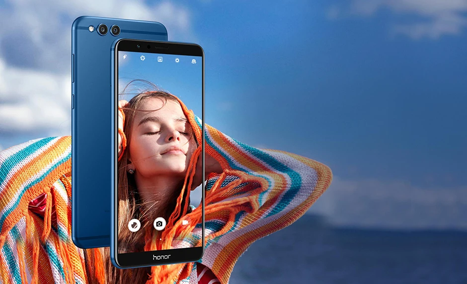 Мобильный телефон HONOR 7X4 Гб 64 Гб с глобальной прошивкой, 5,93 дюймов, Kirin 659, четыре ядра, Android 8,0, отпечаток пальца, 2160x1080, распознавание лица