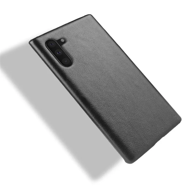 Чехол для samsung Galaxy Note 10 Роскошный чехол из искусственной кожи личи Твердый