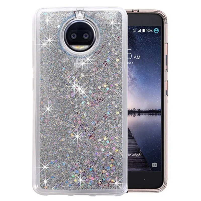 1 шт. пушистый комочек жидкость зыбучие пески Bling плавающий движущегося блеск прозрачный чехол для телефона для Motorola Moto E4 G5 G5 плюс G5s плюс