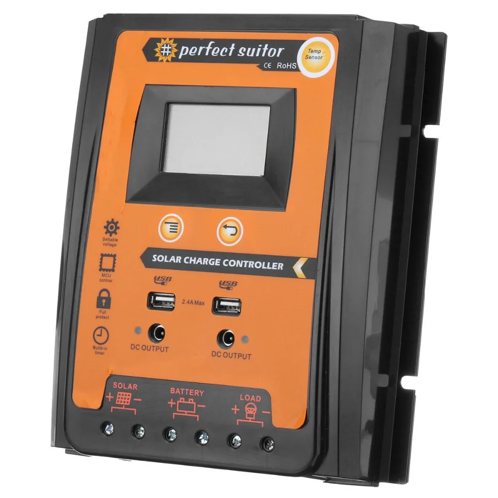12 V/24 V 30A контроллер солнечного заряда панель солнечной батареи Регулятор двойной