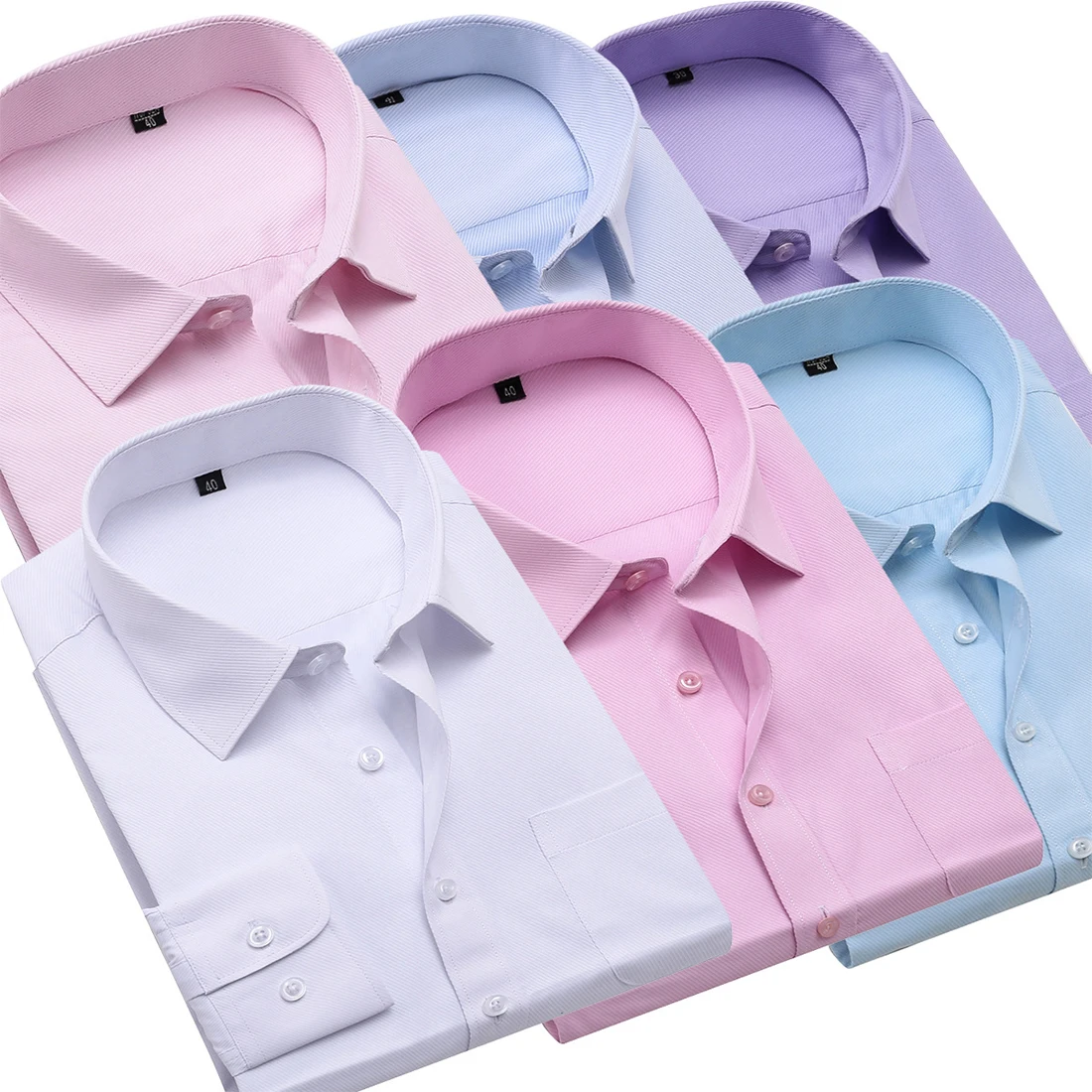 6 цветов весна осень мужские деловые Мужская классическая рубашка мужской