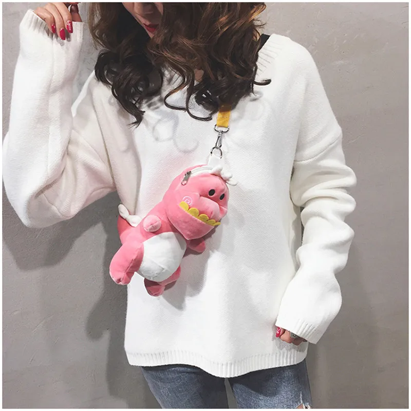 Сумка в форме милого динозавра в стиле новой моды 2019 года, плюшевая, для девочки, лучший подарок для друзей.