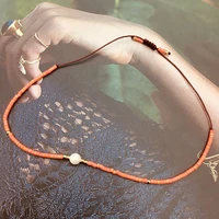 living coral beads pearl bracelet miyuki delica stone seed crystal handmade thin rope chain pulseras bracelets for women jewelry