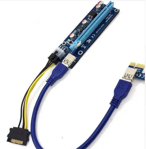 L новая Pcie Pci-e Pci Экспресс Райзер карта 1x до 16x GPU Usb 3 0 расширитель X1 X16 адаптер SATA