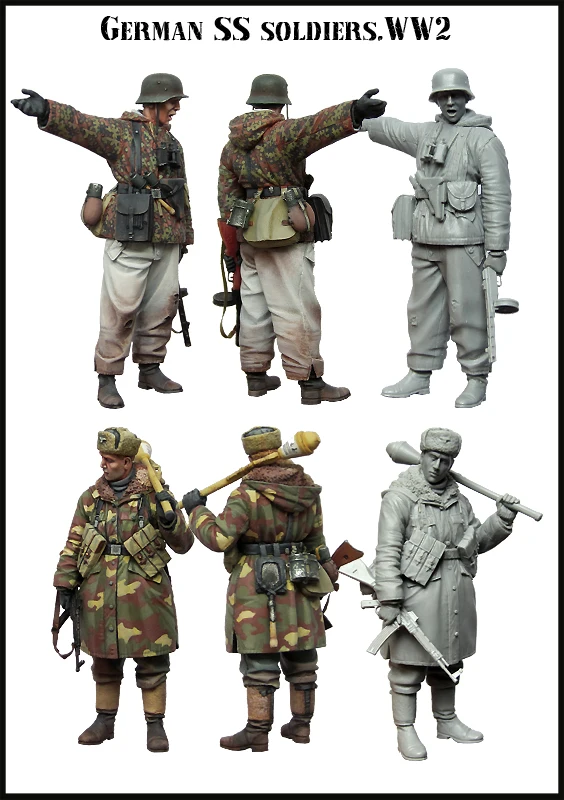 1/35 модельная фигурка из смолы набор немецких солдат SS. WW2|Наборы для сборки