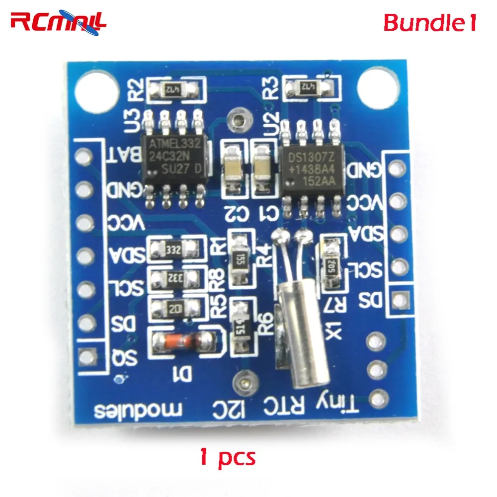 Модуль часов RCmall I2C RTC DS1307 AT24C32 в режиме реального времени для Arduino AVR ARM PIC SMD FZ1165 * 5